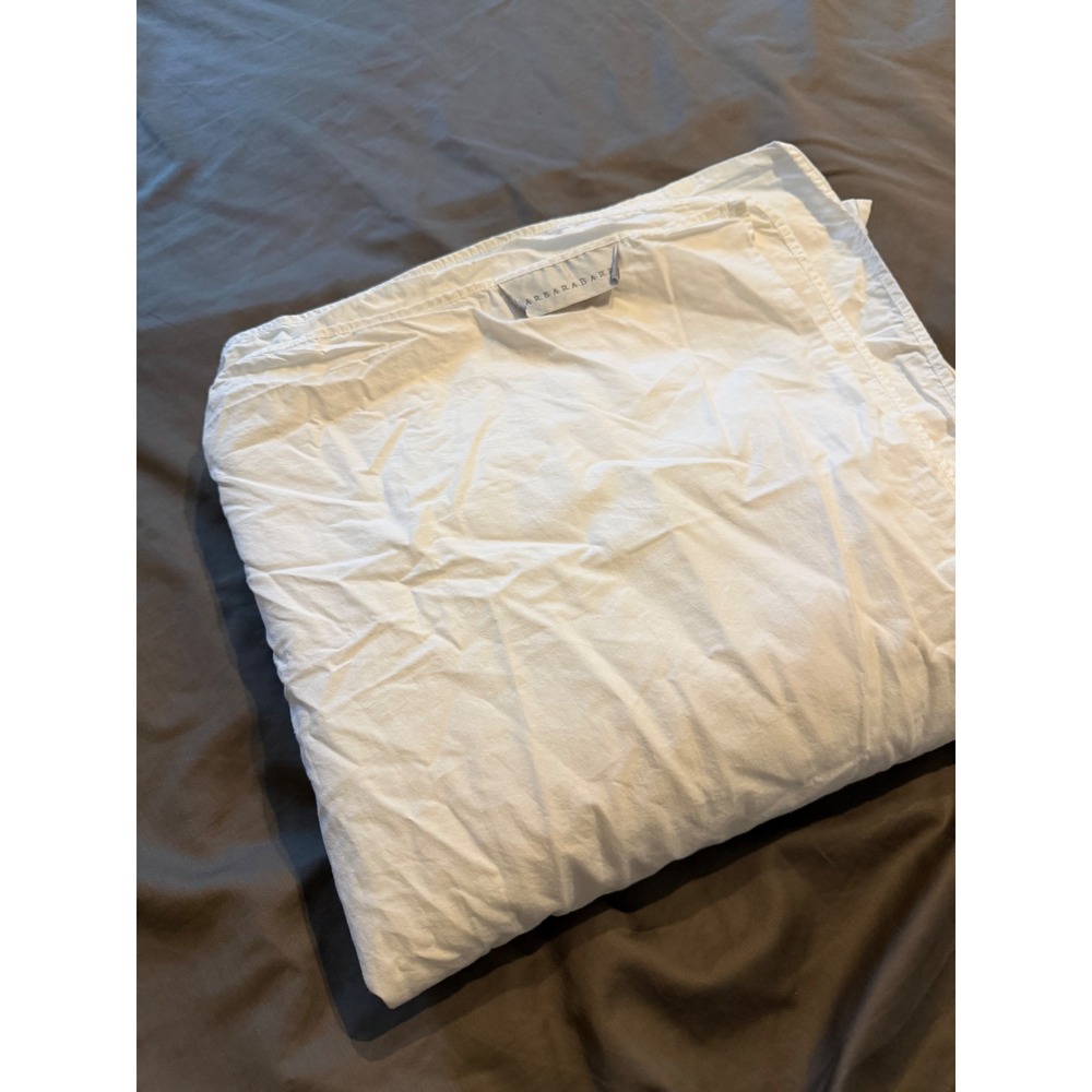 Barbara Barry White Cotton king flat sheet Minimalist Luxury Bedding